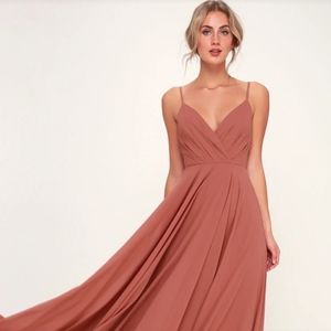 Lulu's Rusty Rose Maxi Dress
